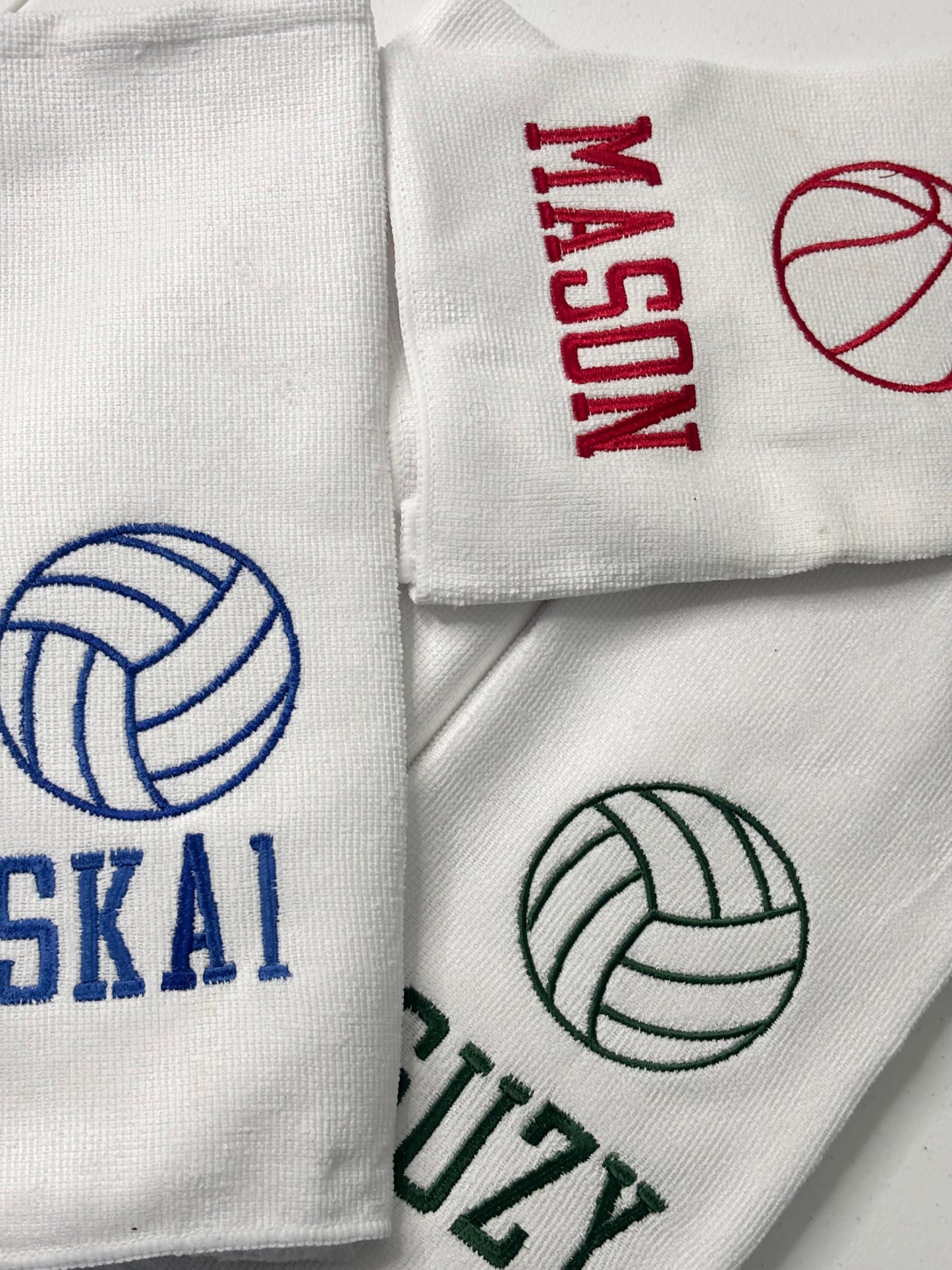 Embroidered Sport Player Name Sweat Towels