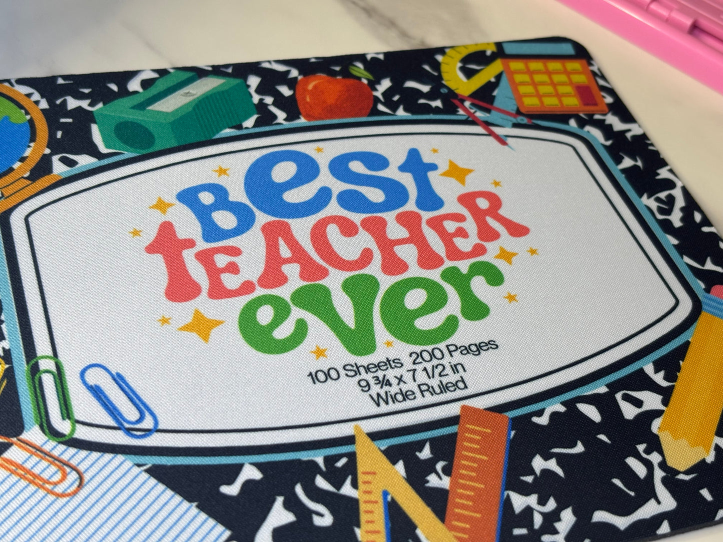 Best Teacher Ever Teacher Appreciation Composition Notebook Mousepad