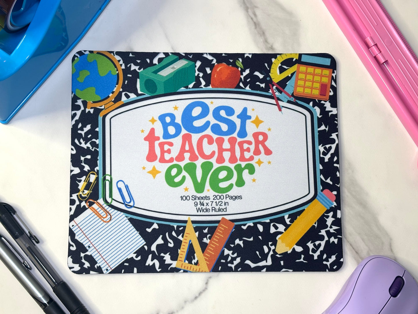 Best Teacher Ever Teacher Appreciation Composition Notebook Mousepad