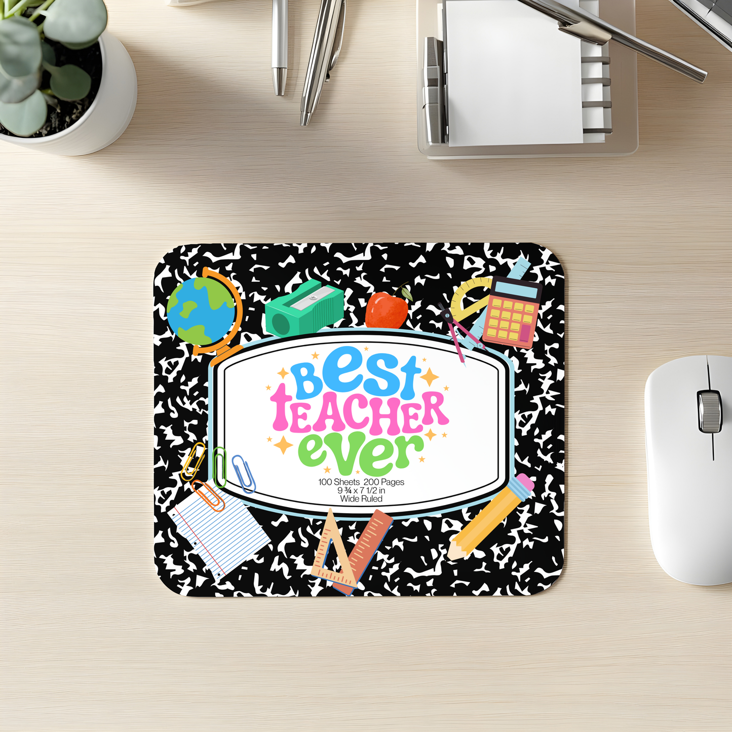 Best Teacher Ever Teacher Appreciation Composition Notebook Mousepad